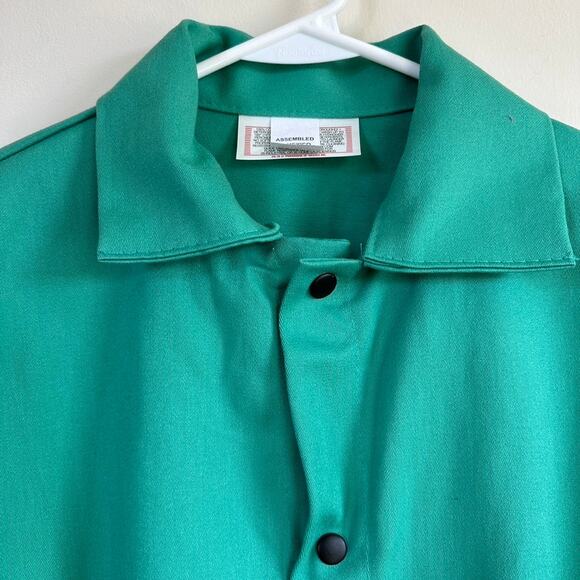 Westex Proban FR-7A Flame-Resistant Shirt Men's Size L Jacket Green Snap-Button - Picture 2 of 9